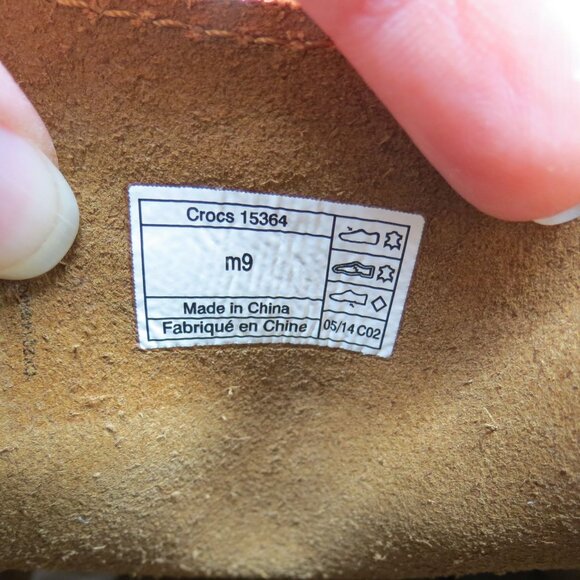 CROCS Men's Tan Nubuck Walu Chukka Boot 15364 Size 9 Moccasin Casual Comfort - Picture 11 of 11